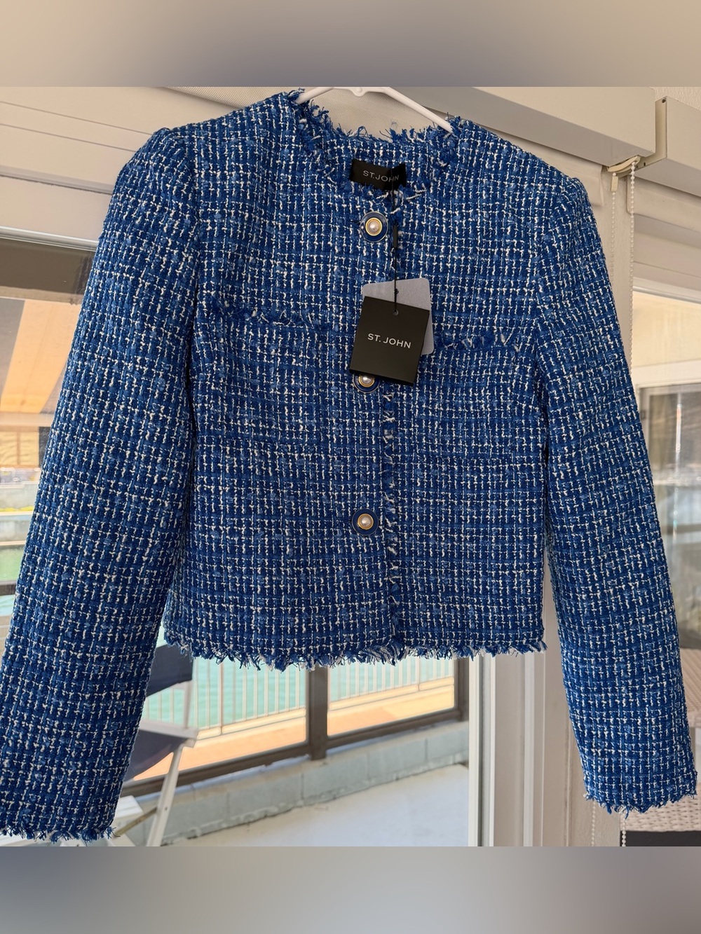 NEW ST JOHN 3-PIECE TWEED JACKET, SKIRT, and TOP!  SIZE 0, NEW WITH TAGS!